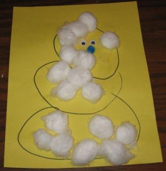 Preschool Art Snowball Snowman